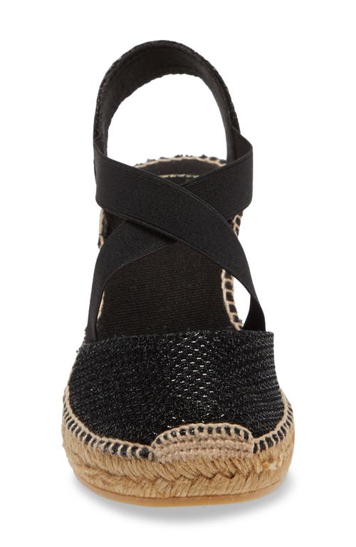 Toni Pons Saba Espadrille Wedge Sandal In Black Fabric