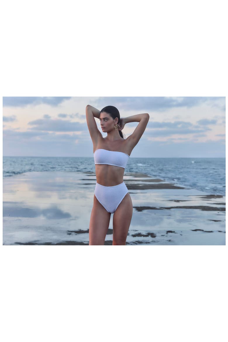 Tulum High Waist Bikini Bottom, Alternate, color, White