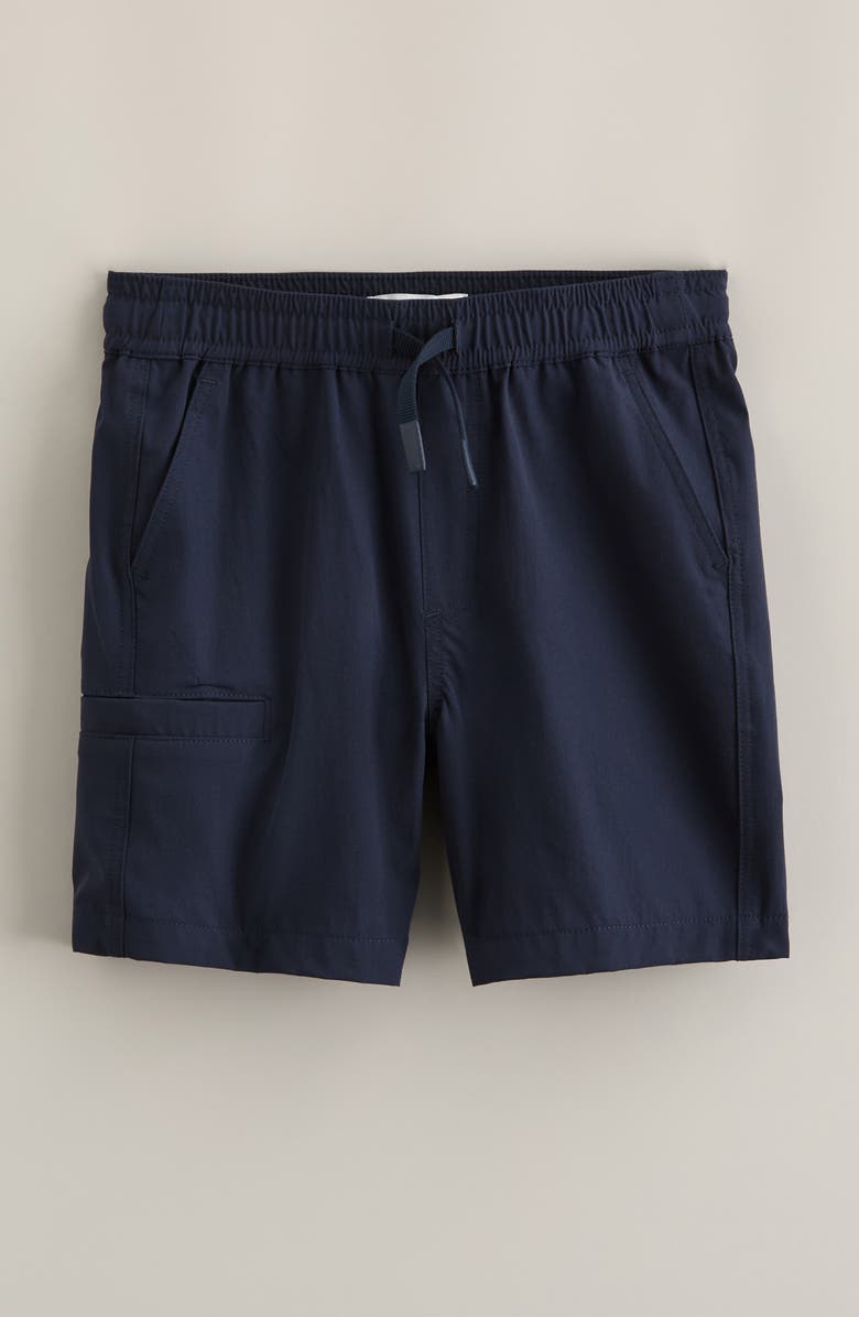 Nordstrom Kids' Stretch Nylon Drawstring Shorts, Main, color, Navy Eclipse