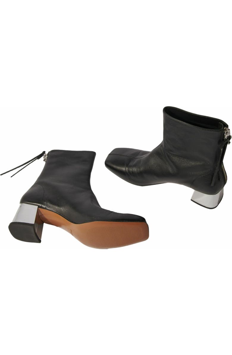 maje Square-toed leather boots, Alternate, color,