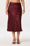 ASTR the Label Windey Satin Midi Skirt