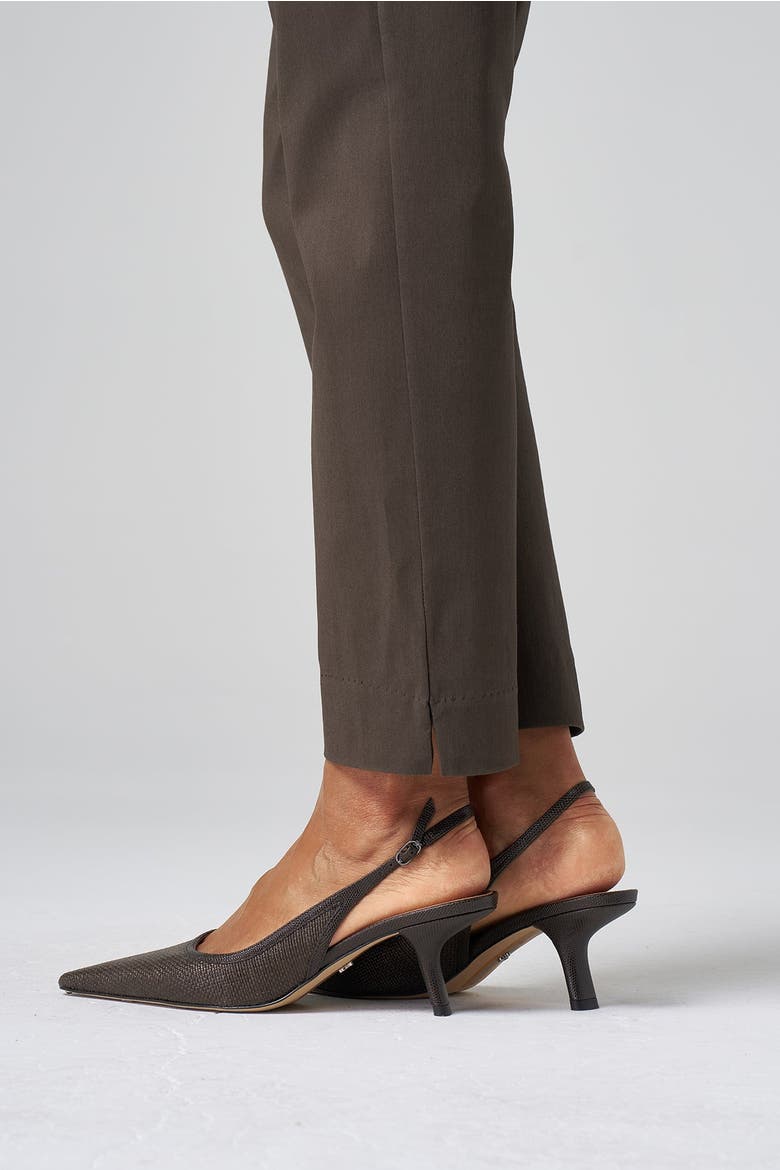 Greenwich Stretch Sculpting Ankle Pant, Alternate, color, Loden Brown