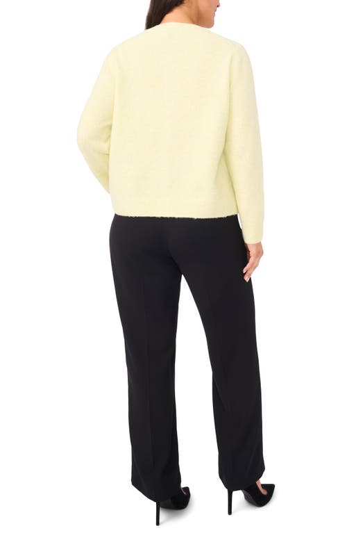 Halogenr Halogen(r) Fuzzy Crewneck Cardigan In Gold