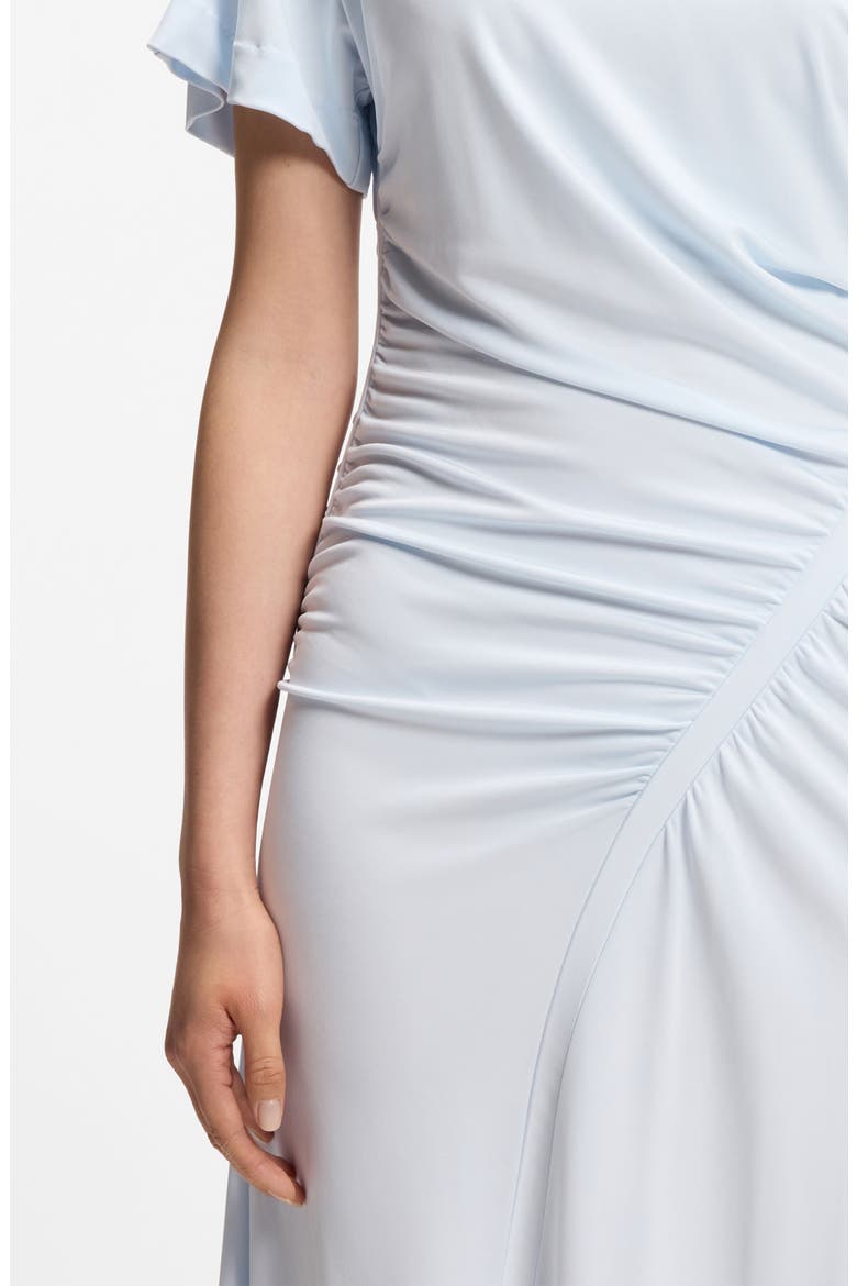 Ecaren Ruched Jersey Dress, Alternate, color, PALE LAGOON