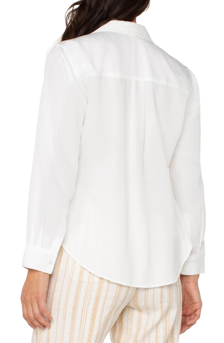 Liverpool Los Angeles Lyocell Button-Up Shirt, Alternate, color, White
