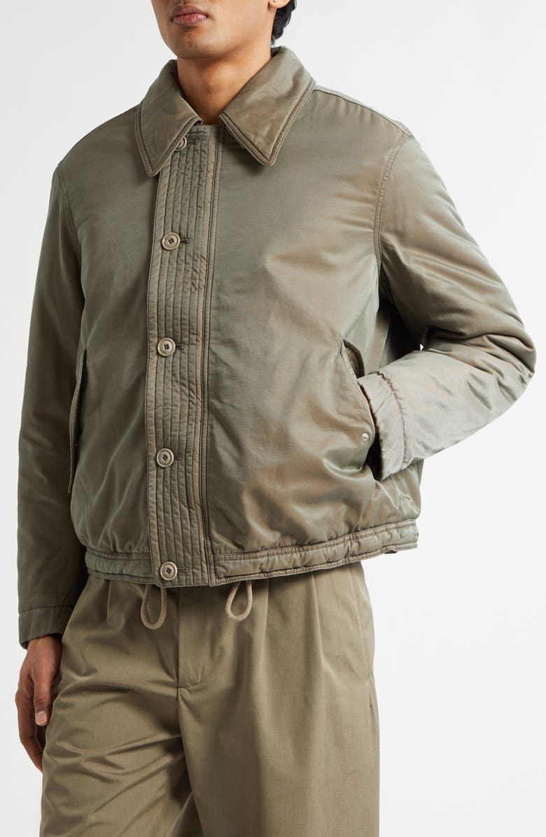 OUR LEGACY Cotton & Nylon Auto Jacket, Alternate, color, Taupe Smoke Twinshade Twill