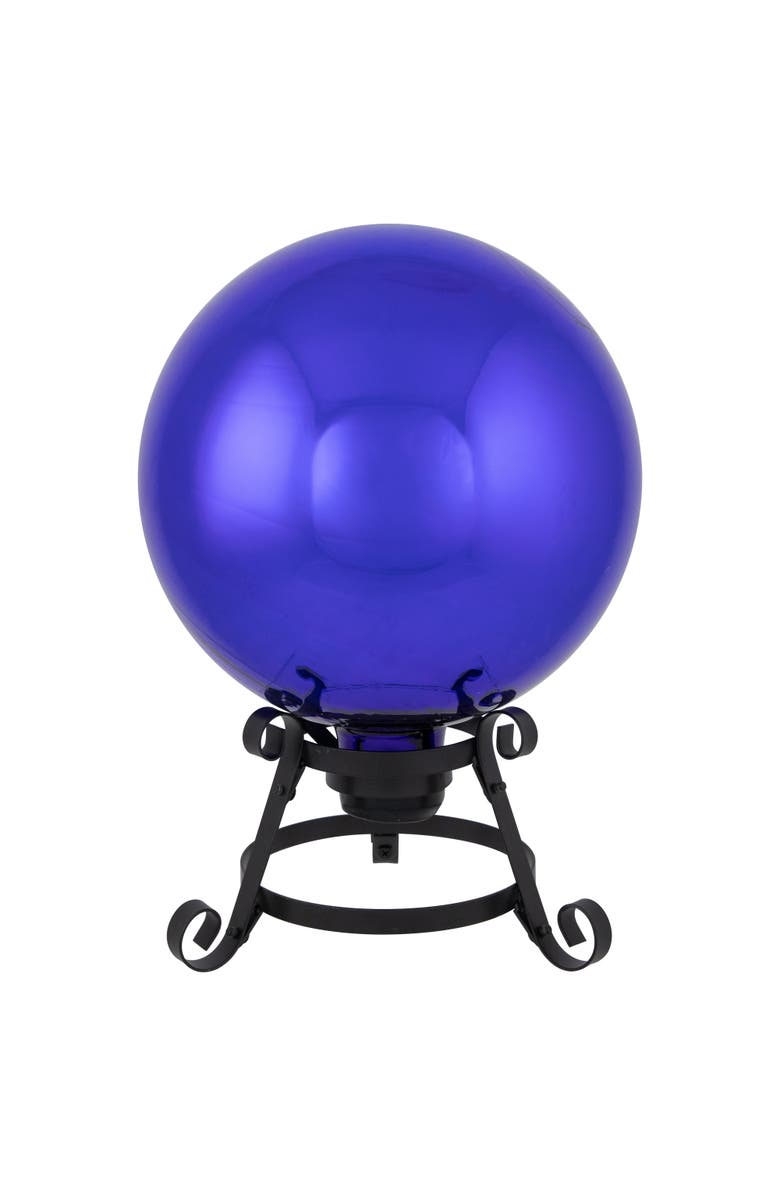 Northlight Mirrored Glass Outdoor Garden Gazing Ball - 10" - Blue, Main, color, Blue