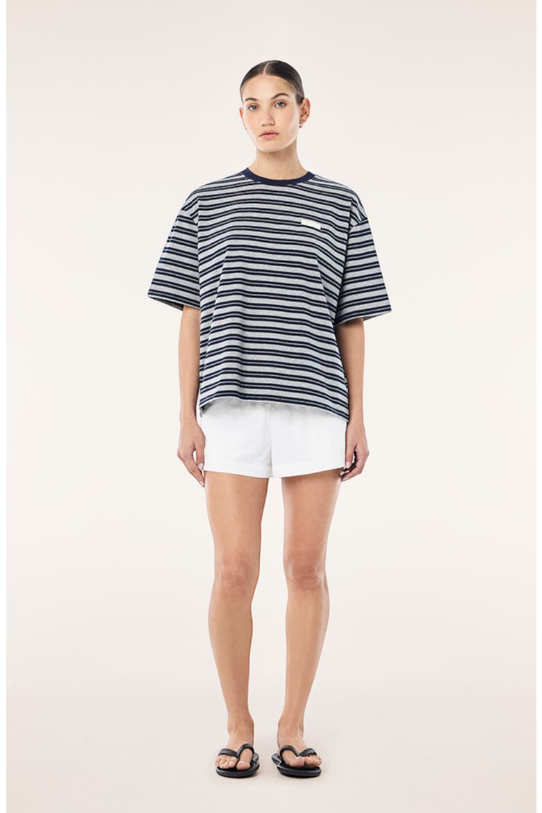 Spark Oversized Striped T-Shirt, Alternate, color, DARK NAVY STRIPE