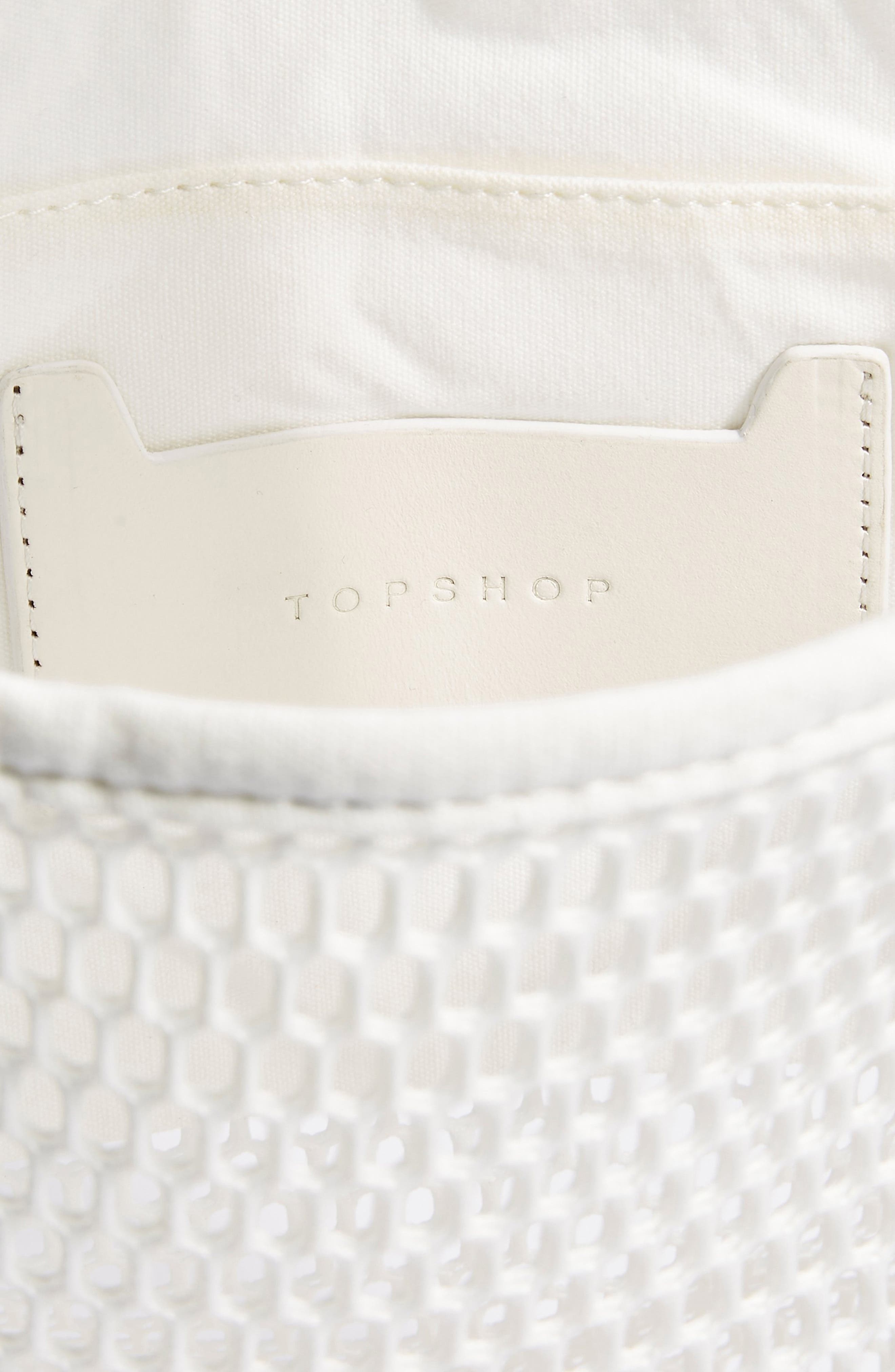 Topshop Miami Mesh Tote Bag, Alternate, color, 