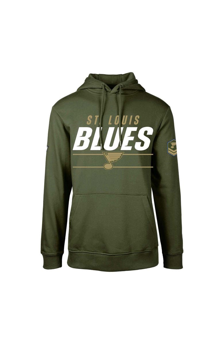 LEVELWEAR Men's Levelwear Olive St. Louis Blues Delta Podium Fleece Pullover Hoodie, Alternate, color, Olive