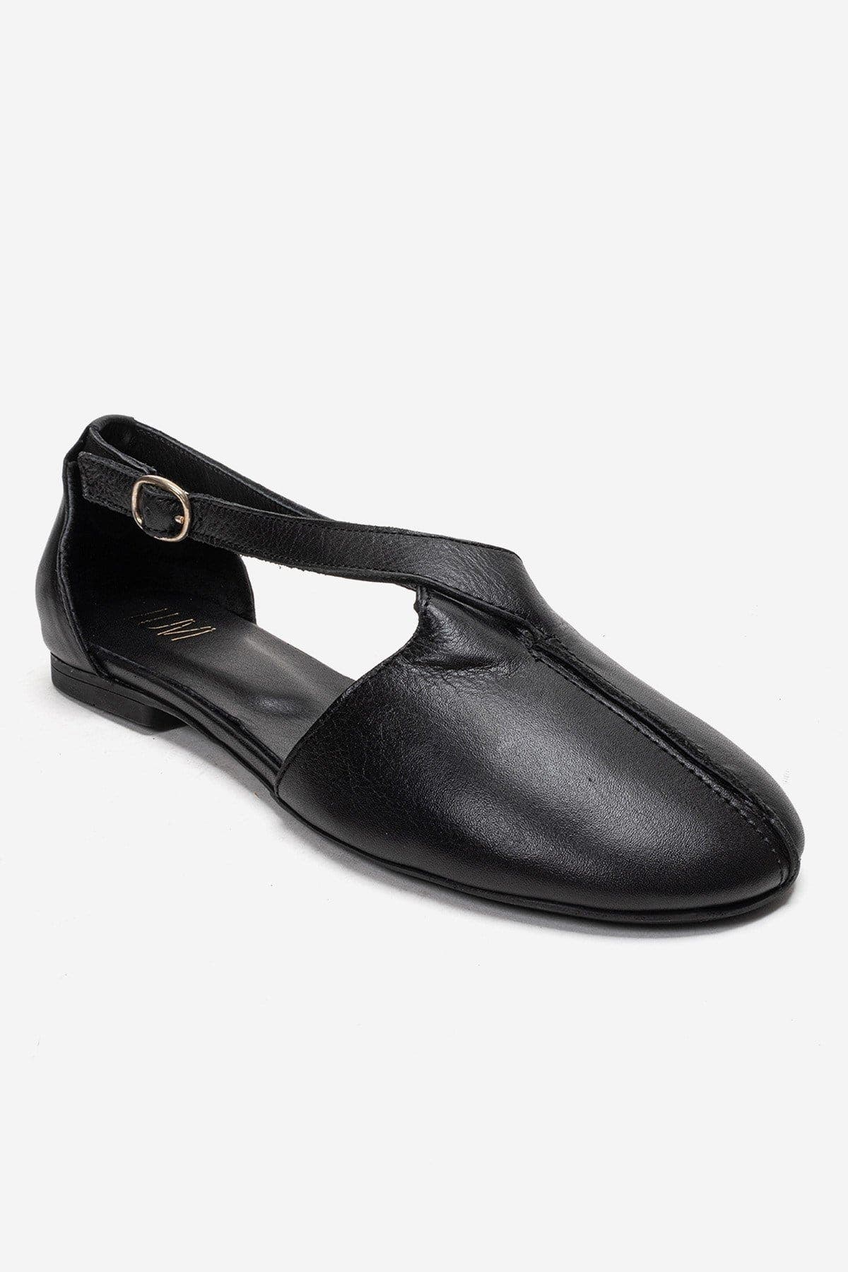 Forever & Always Shoes Fable Leather Side Cut Ballet Flat, Alternate, color, Black