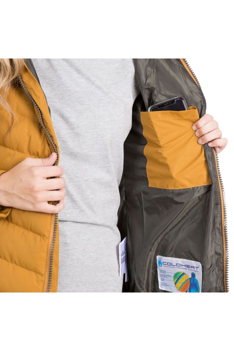 Nadina Waterproof Padded Jacket, Alternate, color, Golden Brown