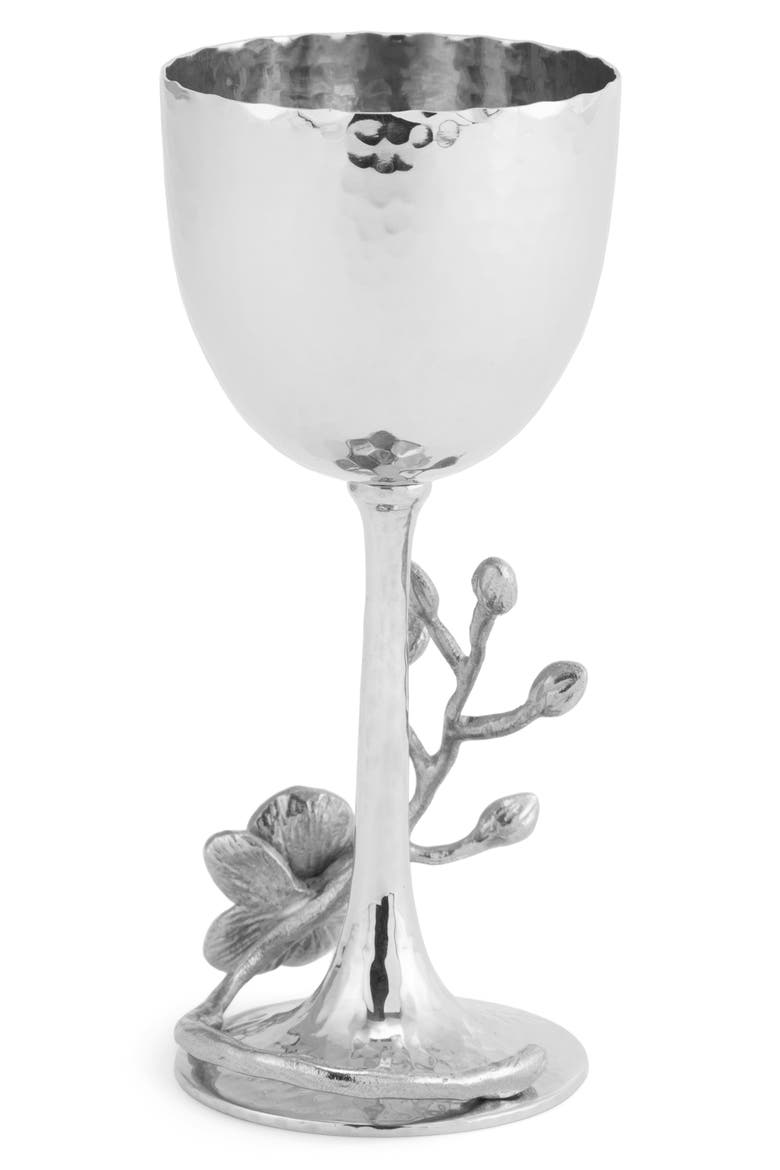 White Orchid Kiddush Cup, Alternate, color, SILVER