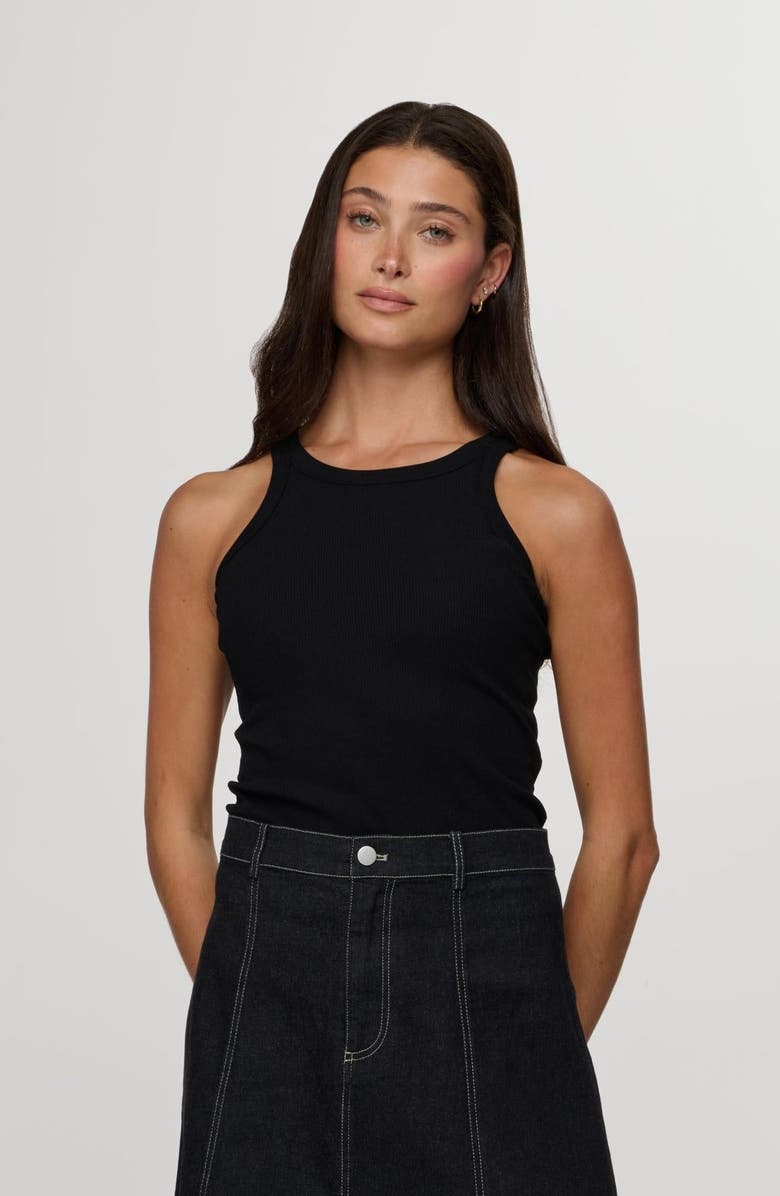 By Tess Collection Tank Twinset, Alternate, color, Black