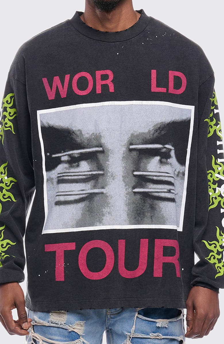 Rolling Loud Nailhead Graphic Long Sleeve T-Shirt, Alternate, color, Washed Black