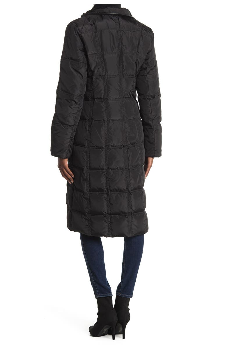 Nine West Faux Fur Trim Hood Puffer Coat, Alternate, color,
