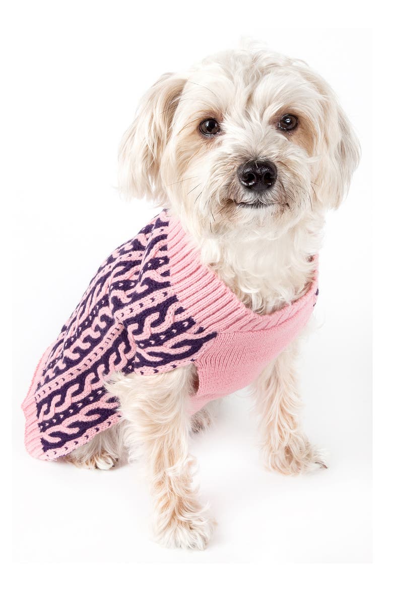 Harmonious Dual Weave Sweater - Small, Alternate, color, PINK AND NAVY BLUE
