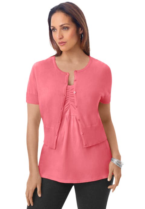 Jewel-Neck Shrug (Plus Available)