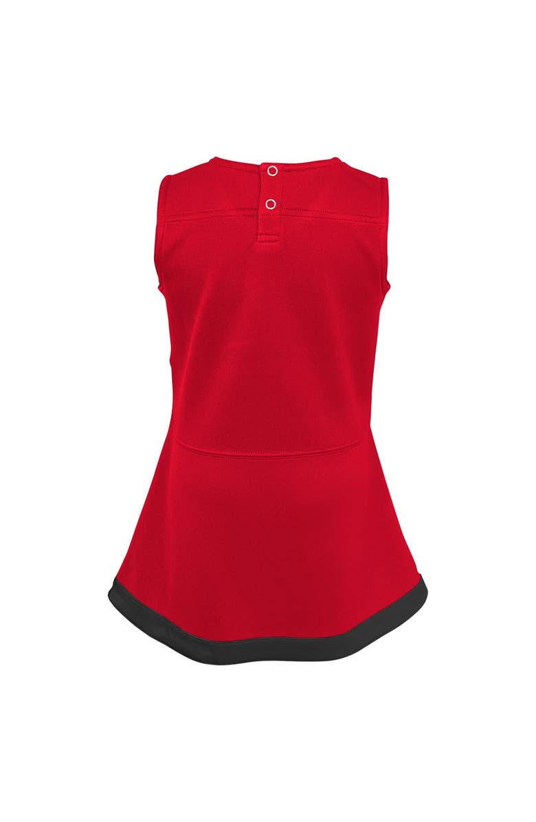 Outerstuff Girls Toddler Scarlet Nebraska Huskers Cheer Captain Dress & Bloomers Two-Piece Set, Alternate, color, Scarlet