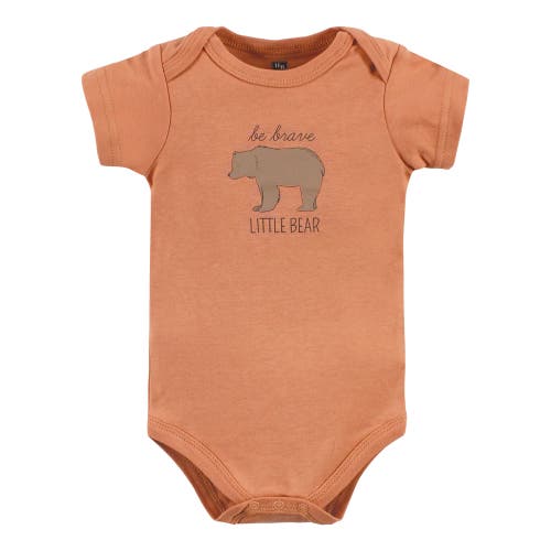 Hudson Baby Five-piece Set Of Cotton Infant All-in-one Bodysuits In Green