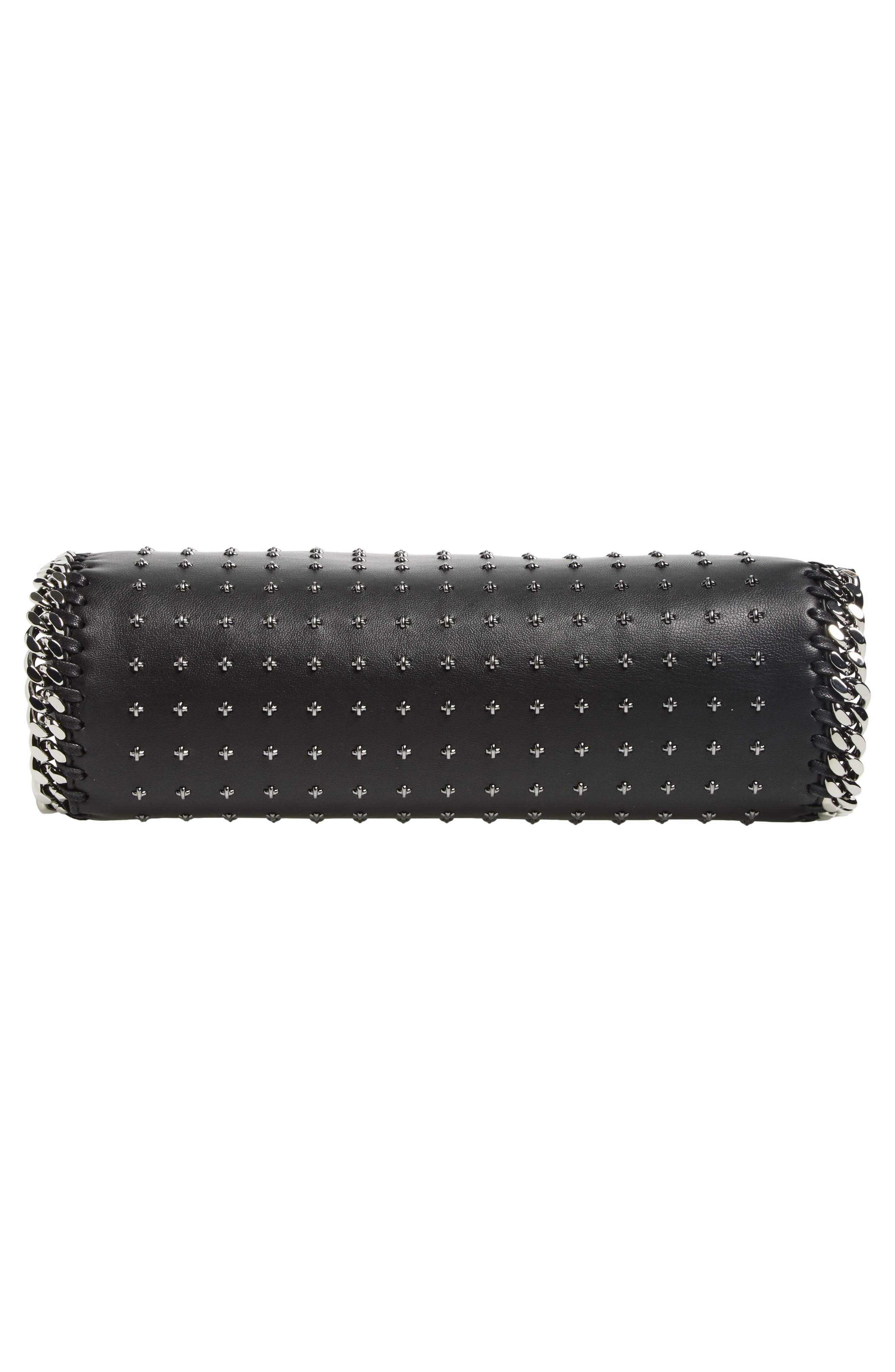 Stella McCartney Mini Rock New York Falabella Shoulder Bag, Alternate, color, Black