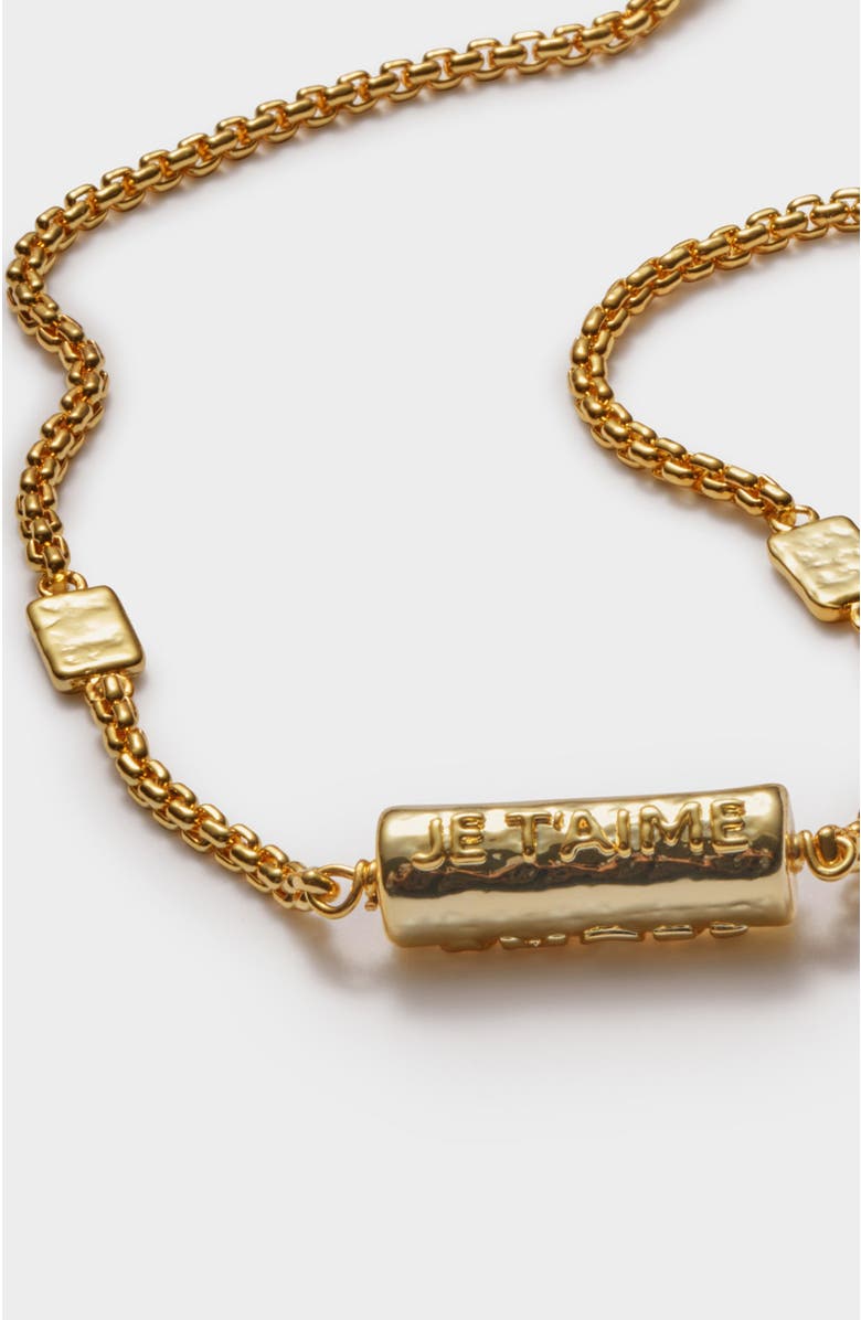 Katie Loxton Love Language Bracelet, Alternate, color, Gold Coated