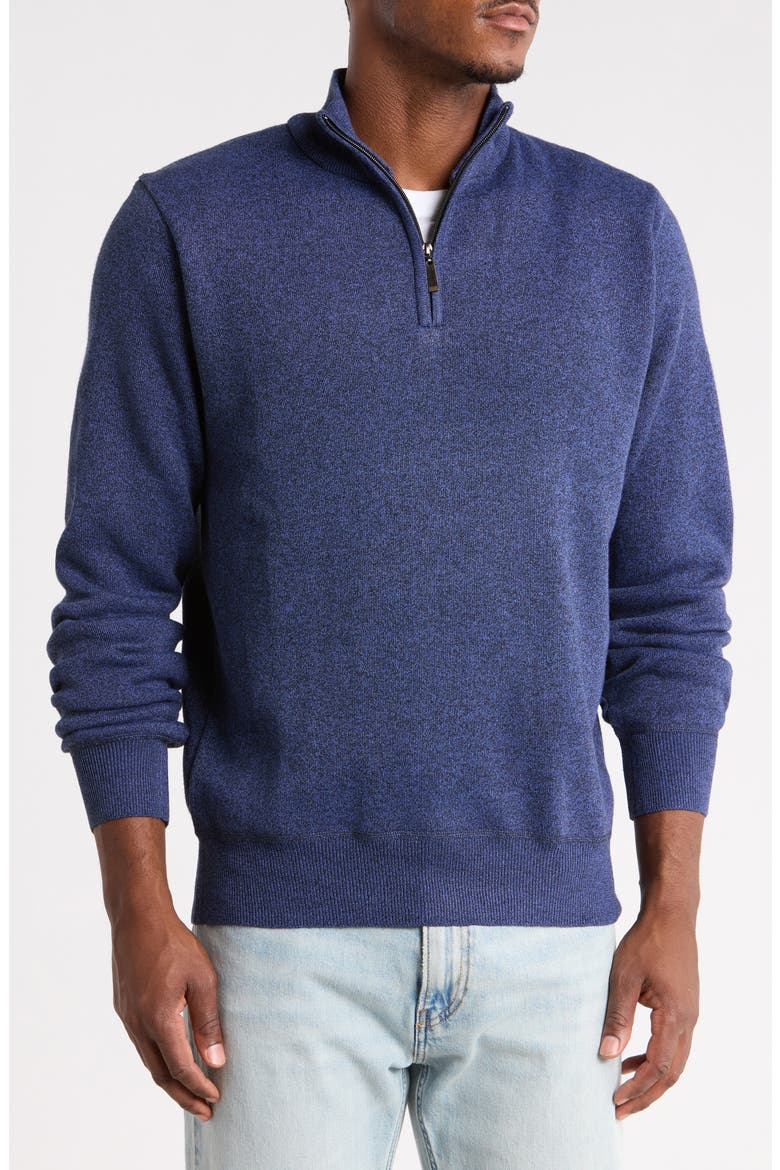 Quarter Zip Sweater, Main, color, NAVY