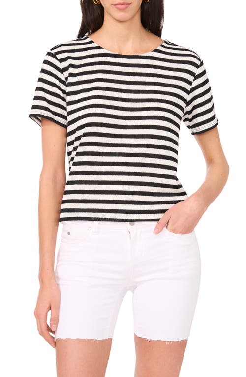 Vince Camuto Stripe Knit T-shirt In New Ivory