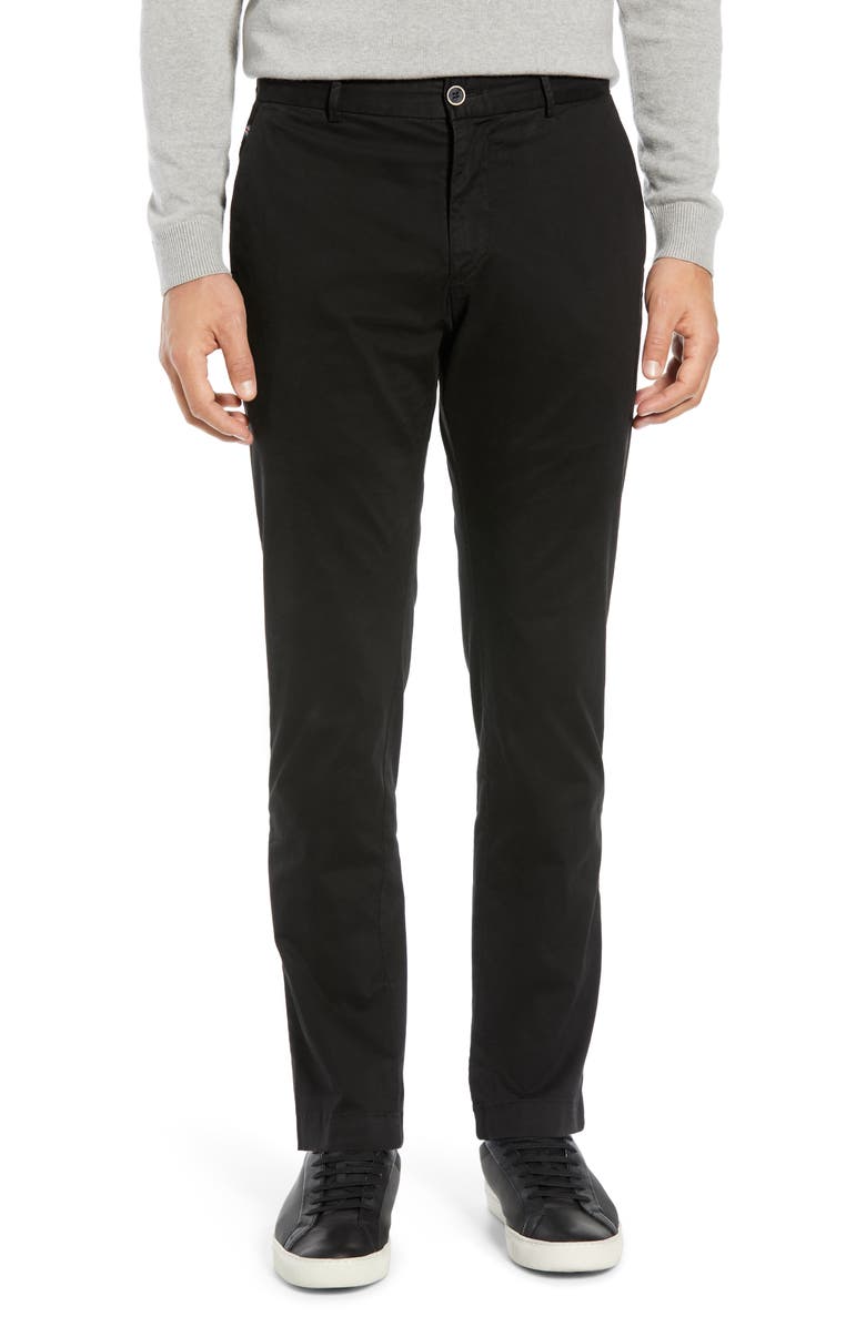 Bugatchi Garment Dye Flat Front Straight Leg Chino Pants, Main, color,