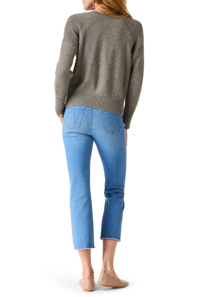 Mixed Stitch Sweater, Alternate, color, GREEN MIX