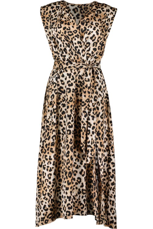 Bishop + Young Aeries Wrap Dress In Animal Print