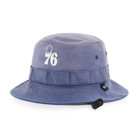 Men's '47  Royal Philadelphia 76ers Buxton Garment Washed Bucket Hat