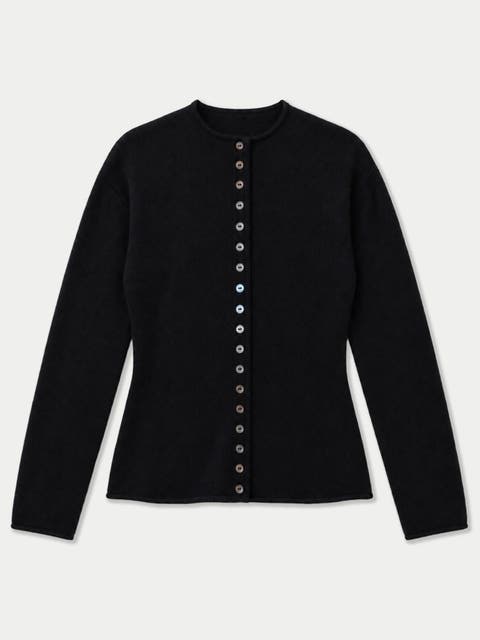 Cashmere High-neck Buttoned Cardigan