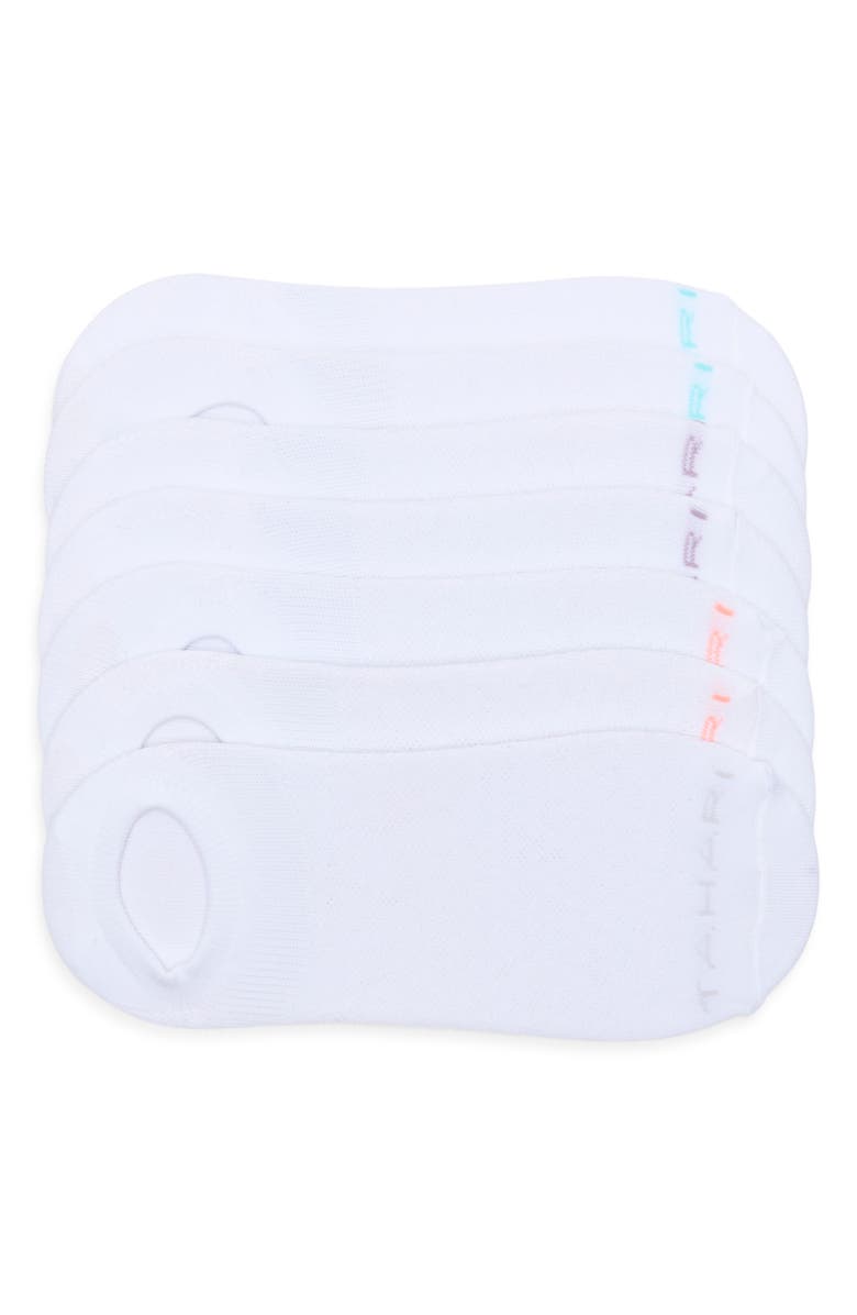 Tahari 7-Pack Mesh Arch Support No-Show Socks, Main, color, White