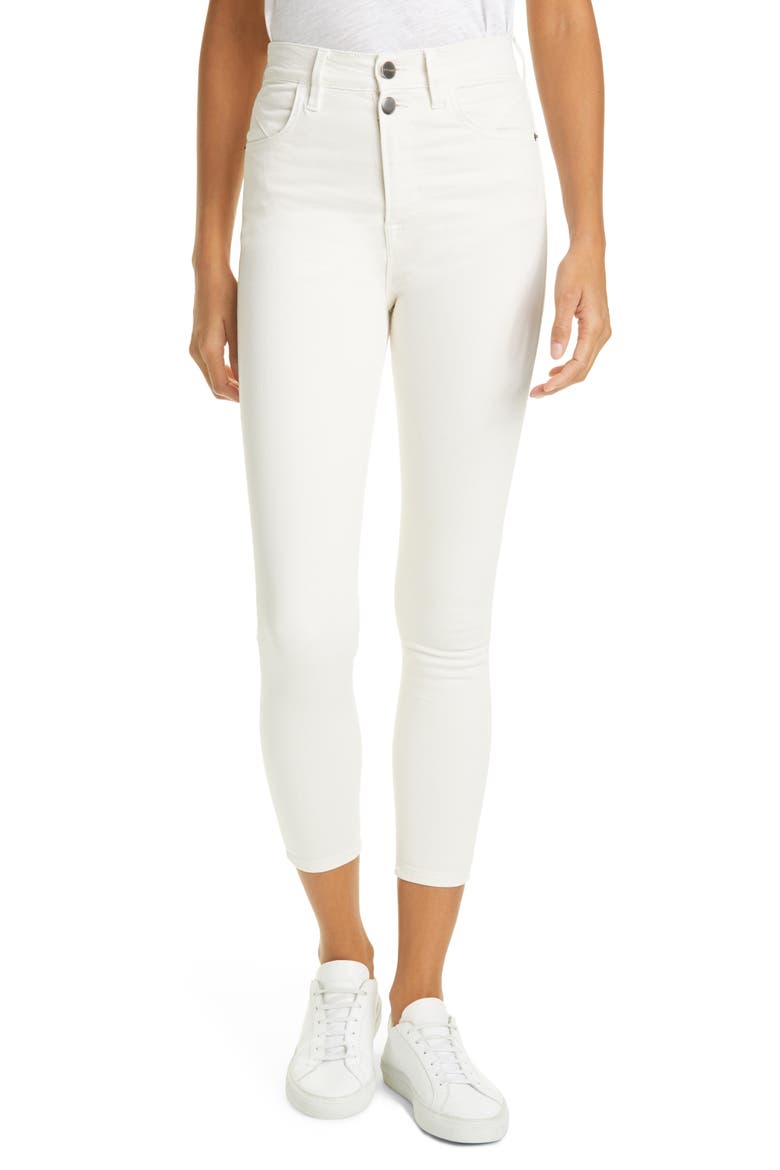 Ali High Waist Crop Skinny Jeans, Main, color, VINTAGE WHITE