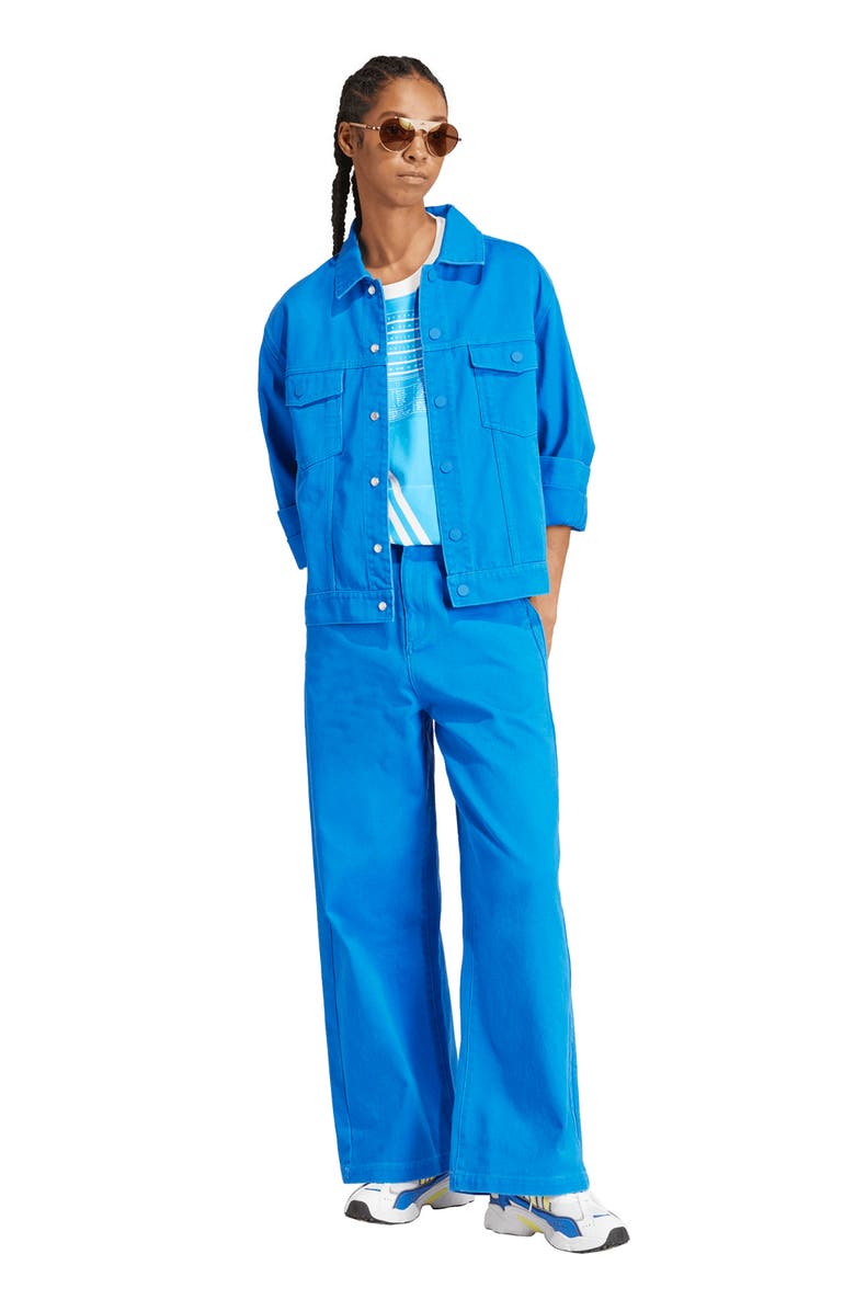 adidas x KSENIASCHNAIDER 3-Stripe Wide Leg Jeans, Alternate, color, 