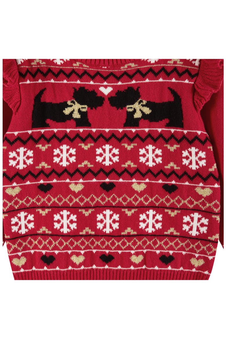 Red Dog Fair Isle Sweater & Leggings Set, Alternate, color, RED FAIR ISLE