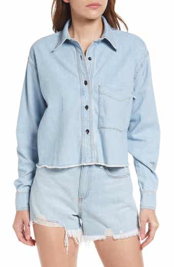 ASKK NY Fray Crop Denim Shirt
