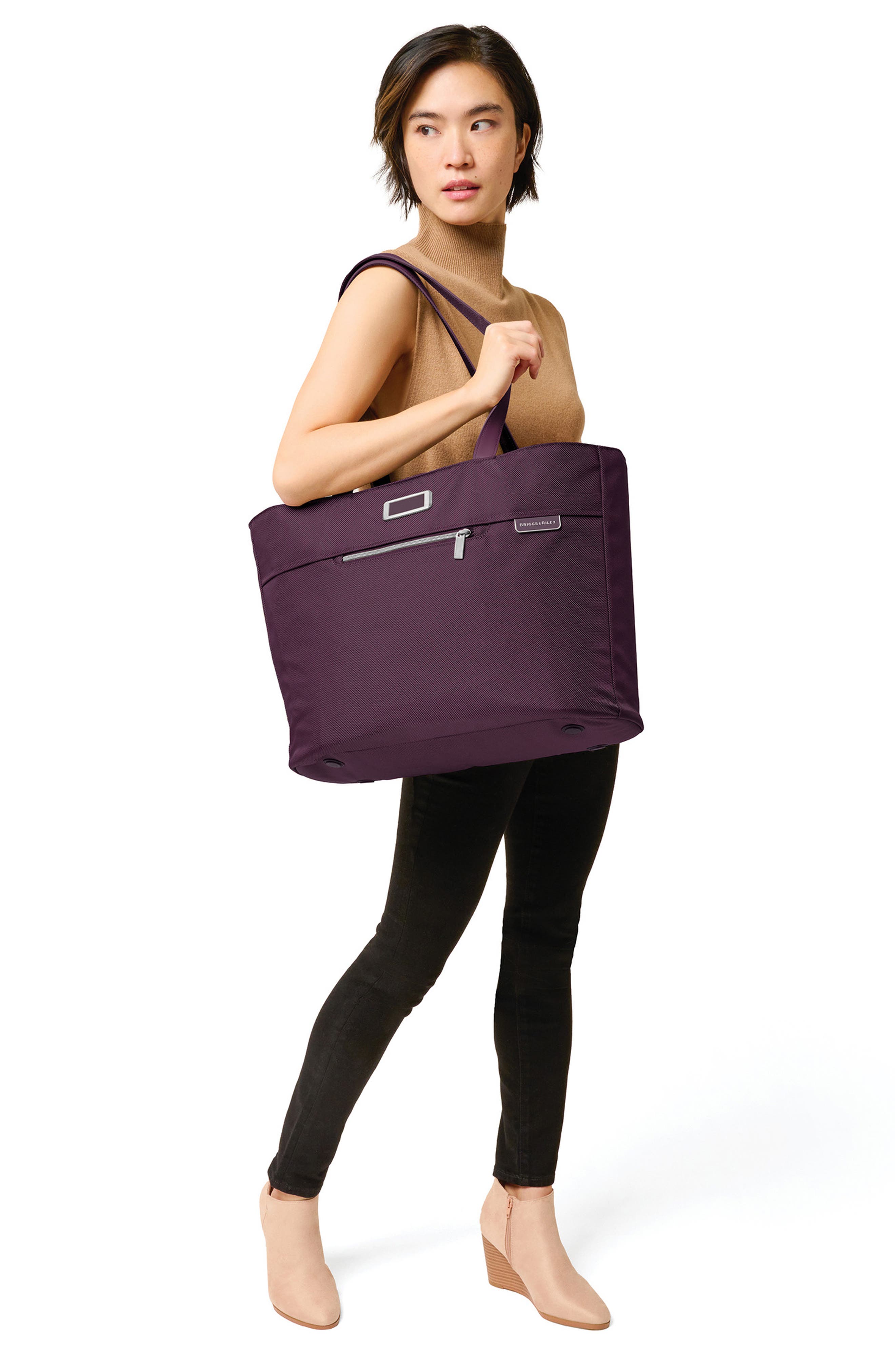 Baseline Traveler Tote Bag, Alternate, color, PLUM