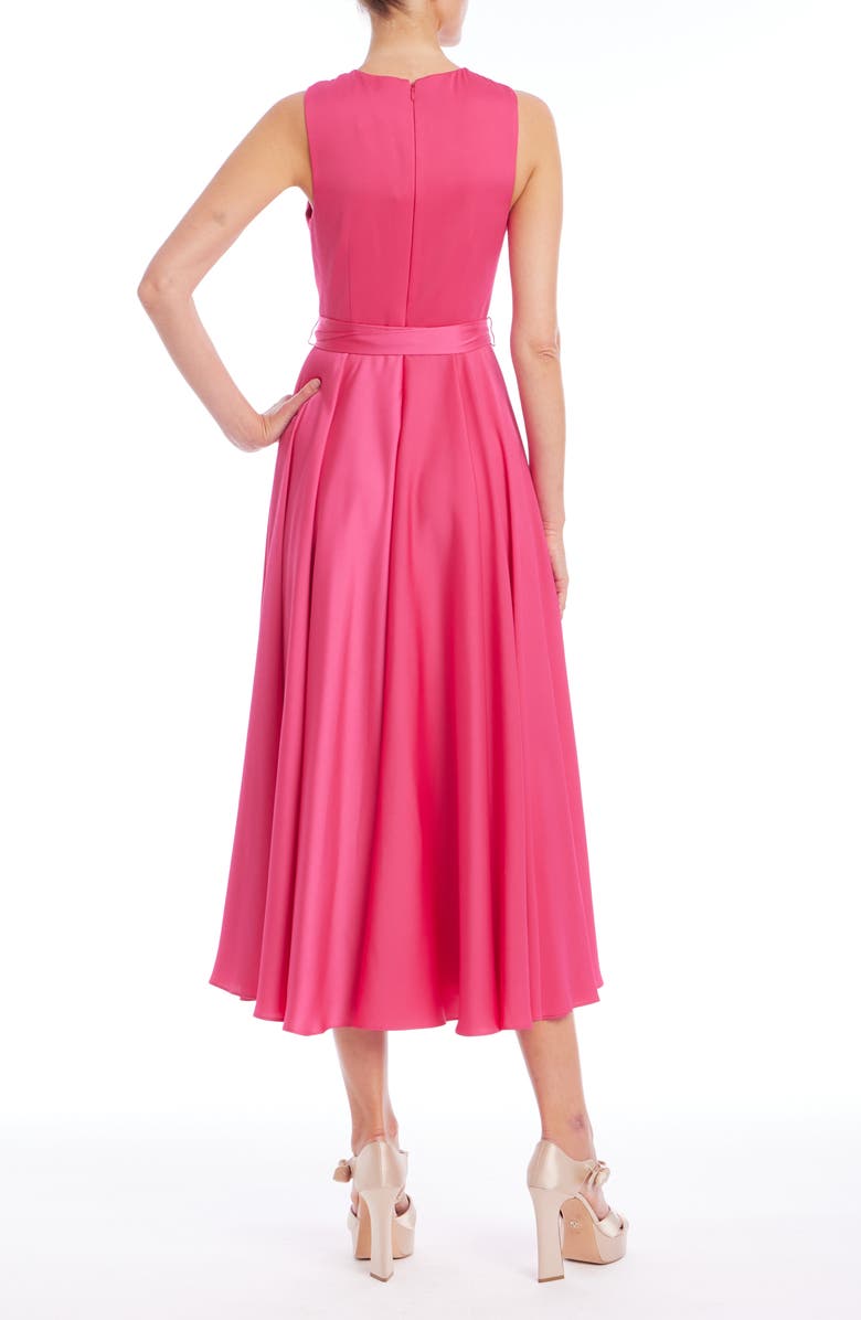 Badgley Mischka Collection Crossover Midi Dress, Alternate, color, Magenta