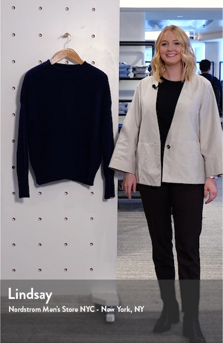 Shaker Stitch Cashmere Sweater, sales video thumbnail