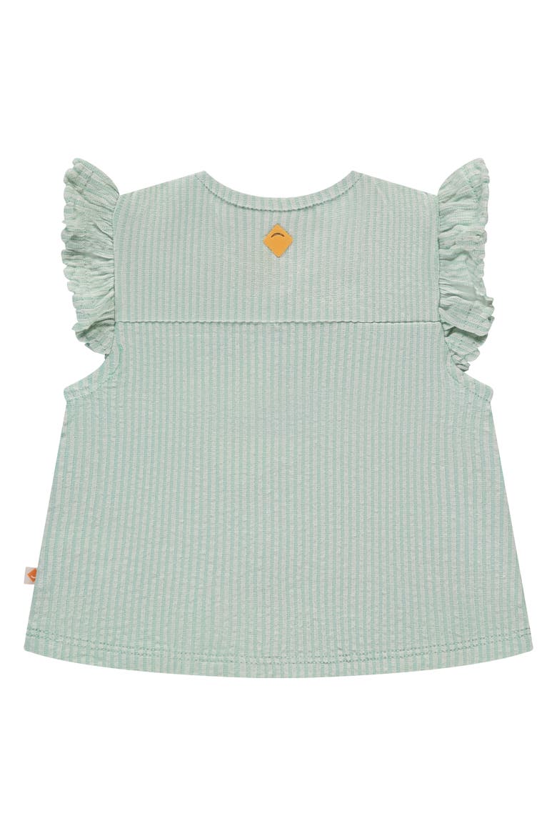 Flutter Sleeve Striped Blouse, Alternate, color, Seafoam
