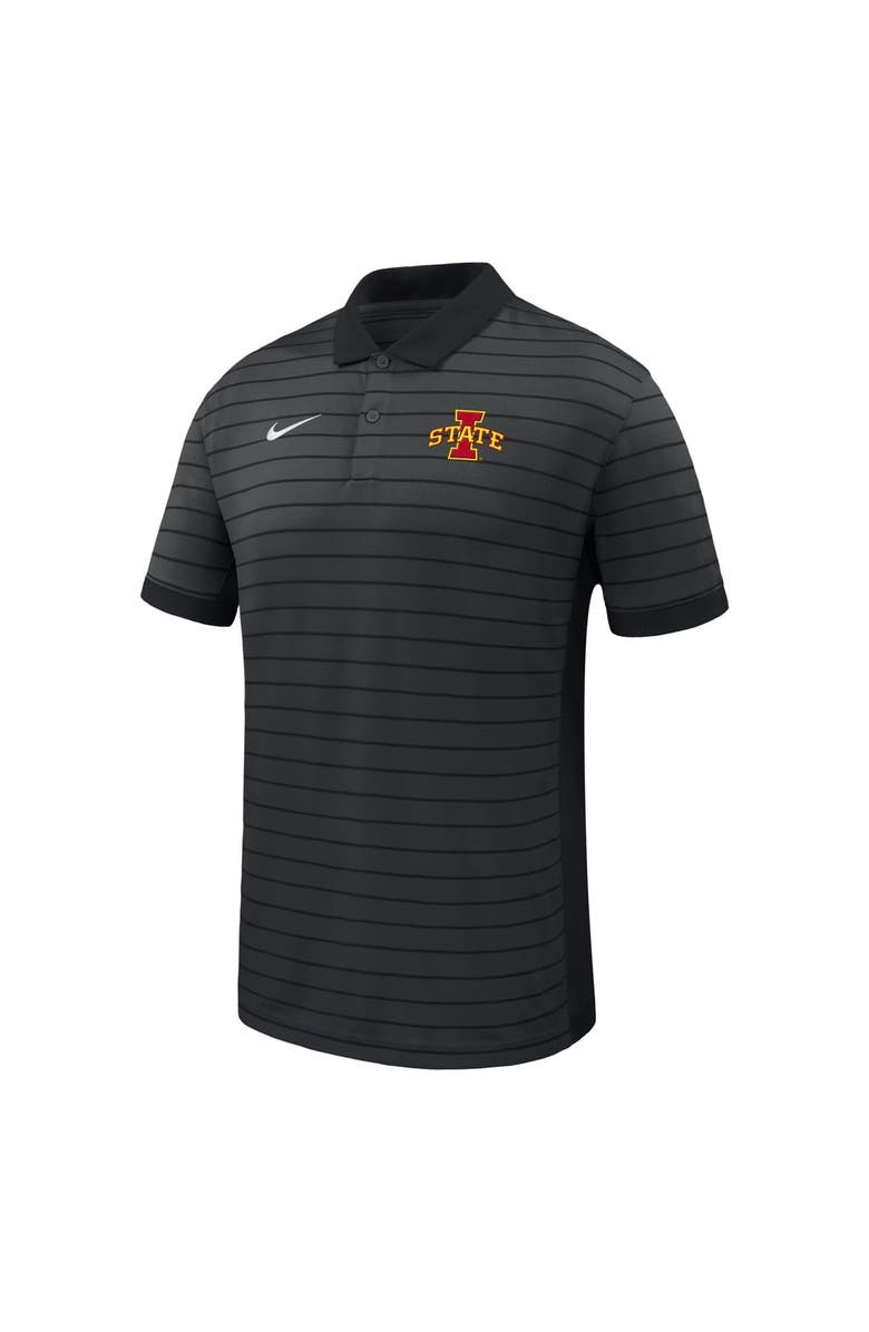 Nike Men's Nike Black Iowa State Cyclones 2025 Early Season Coaches Sideline Victory Stripe Performance Polo, Alternate, color, Black