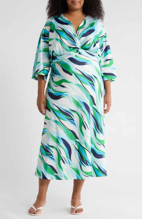 Renee C Abstract Front Twist Dress