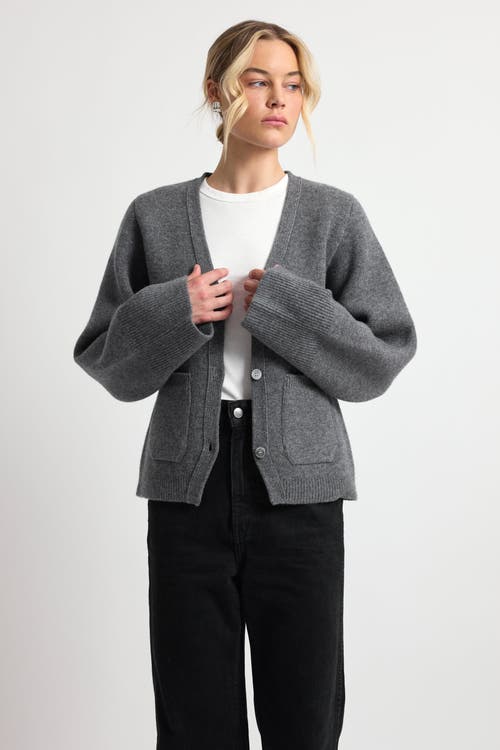 Almina Concept V Neck Cardigan In Grey