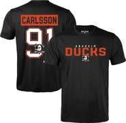 LEVELWEAR Men's Levelwear Leo Carlsson Black Anaheim Ducks Richmond Name & Number T-Shirt