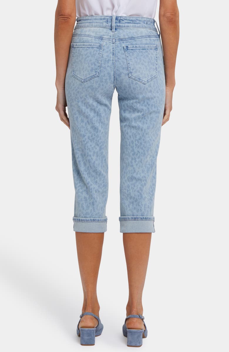 NYDJ Marilyn Leopard Pattern Straight Leg Capri Jeans, Alternate, color, Alpine Spirit