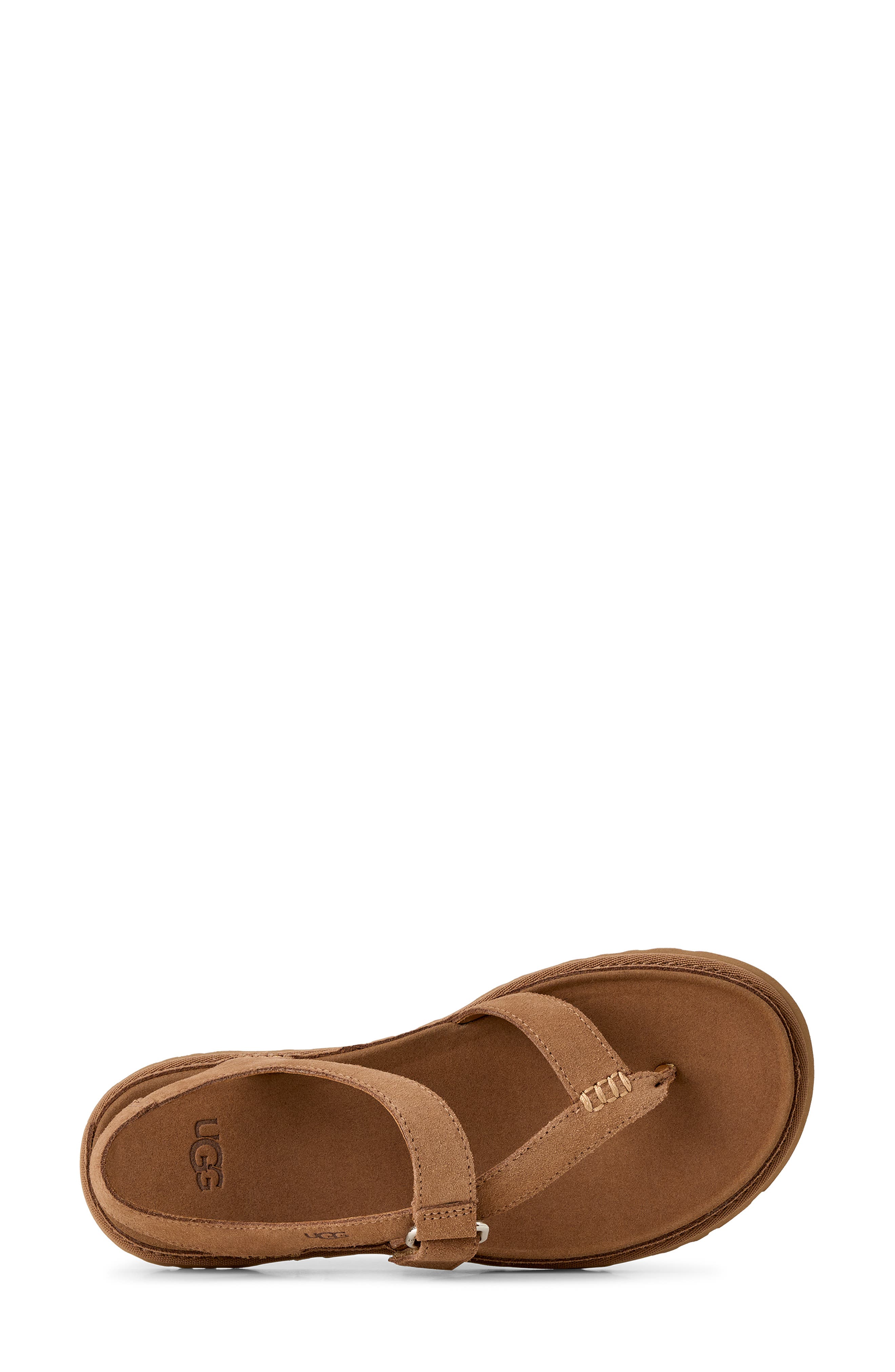 UGG<sup>®</sup> GoldenGaze Toe Post Sandal, Alternate, color, Chestnut