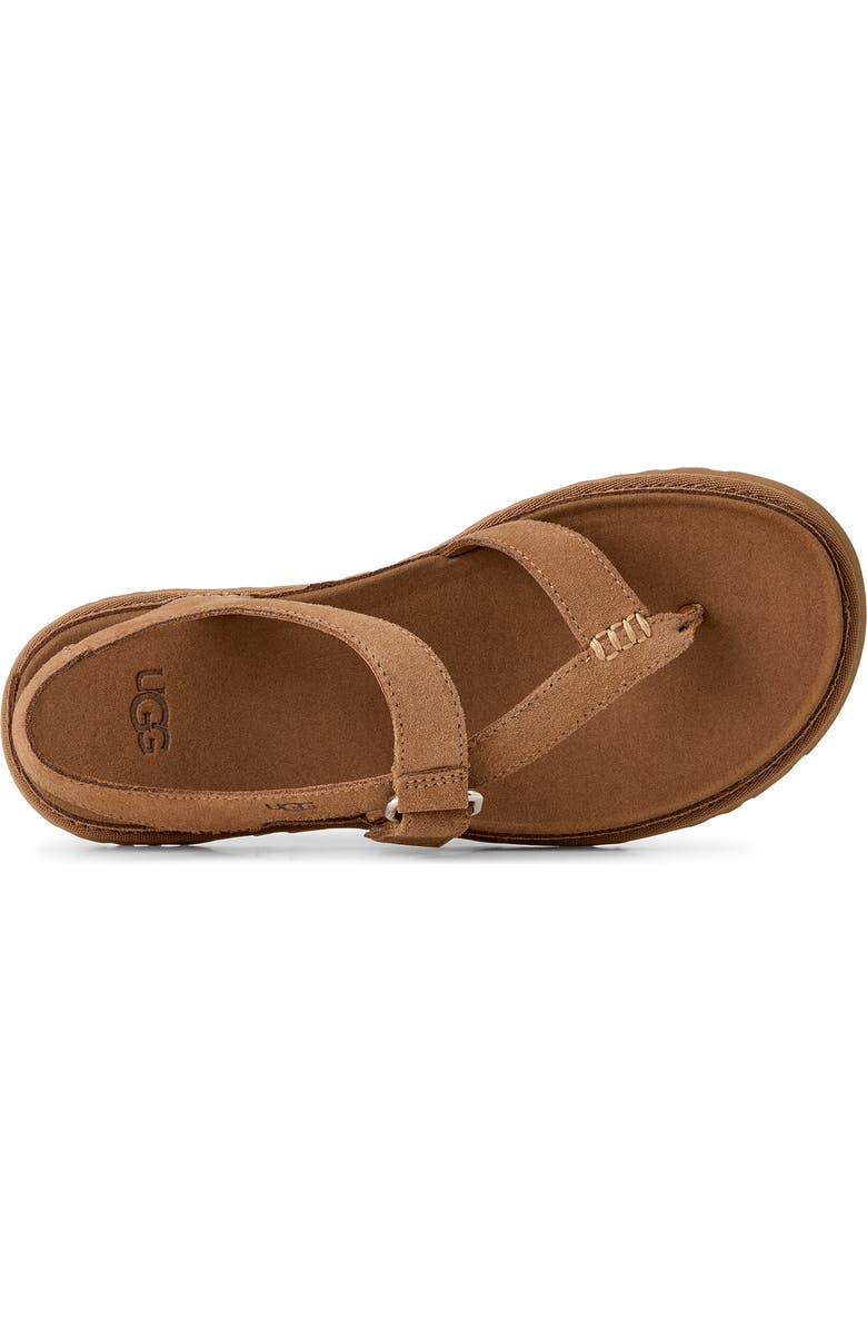 UGG<sup>®</sup> GoldenGaze Toe Post Sandal, Alternate, color, Chestnut