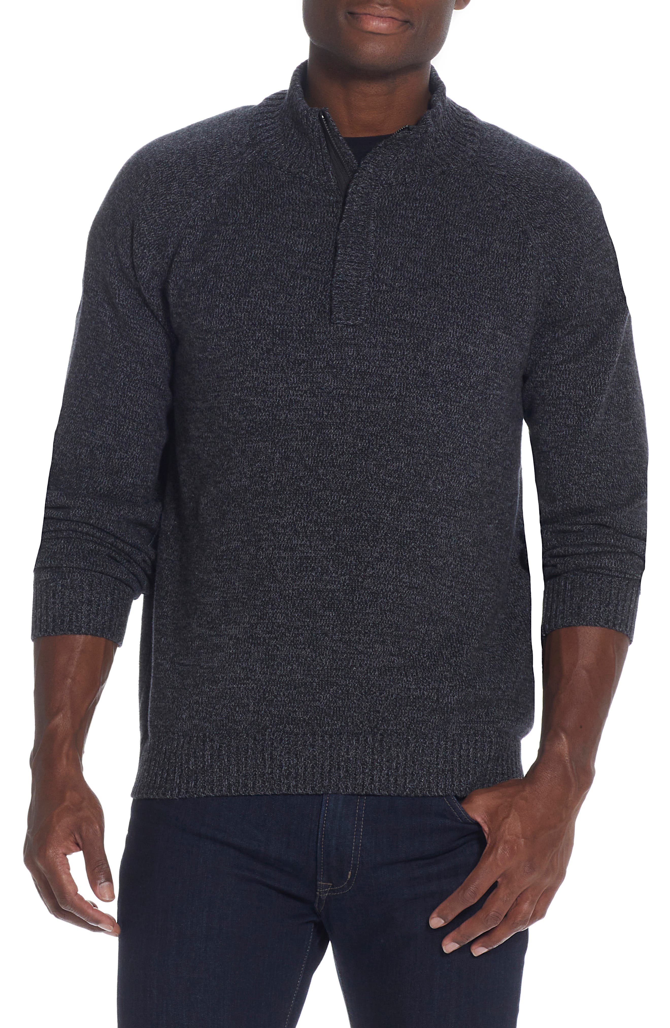 WEATHERPROOF VINTAGE Stand Collar Cotton Sweater (Men) | Nordstromrack